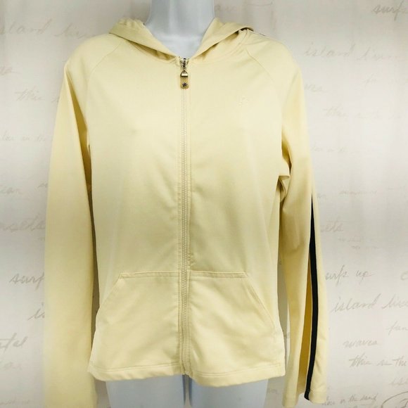 So Sporty Hooded Full Zip Jacket Size L Cream - Picture 2 of 8